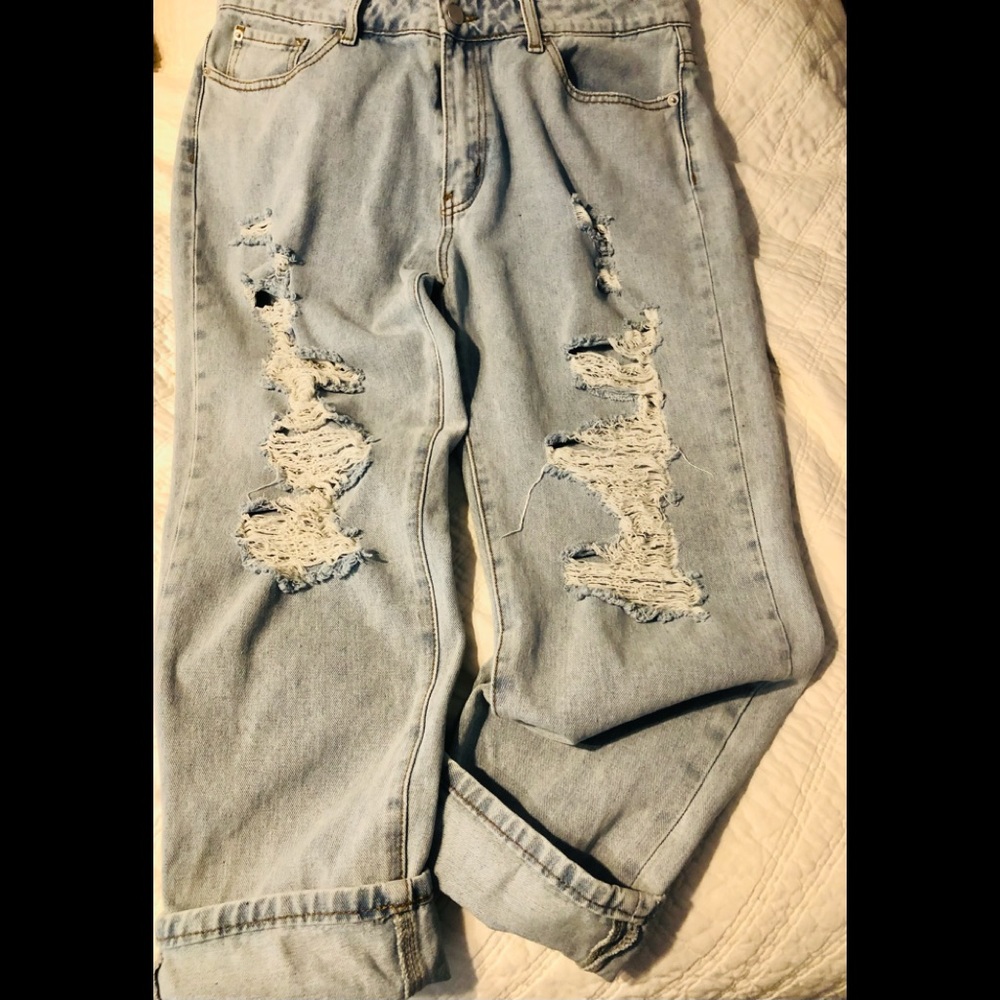 *****SOLD******* Jeans size 11 America Bazi ankle length highly distressed